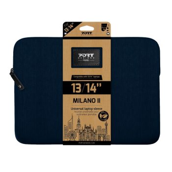 Port Designs Milano Ii Eco 13/14" Universal Laptop Sleeve - Navy Blue