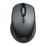 Port Connect Silent 1600dpi 3 Button Wireless Mouse - Black
