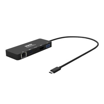 Port USB Type-c to 1 X Rj45|1 X Usb3.0 Ss|1 X Type-c 85w Pd|1 X Hdmi2.0|1 X Vga 30cm Cable Dock - Black