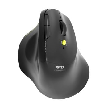 Port Connect 2.4ghz Wireless Ergo Soft Bluetooth Rechargeable Mouse