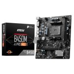 MSI B450m-apro Max Ii AMD Am4 Matx Gaming Motherboard