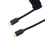 Keychron Coiled Aviator Cable - Black/straight