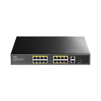 Cudy 16-port Unmanaged PoE+ Switch - Rack Mount