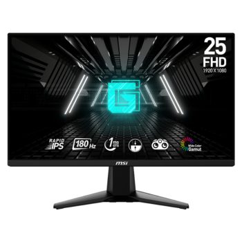 MSI G255f 25" Gaming Monitor 1920x1080 (FHD) Rapid IPS 1ms 180hz Adaptive Sync HDMI Display Port Black