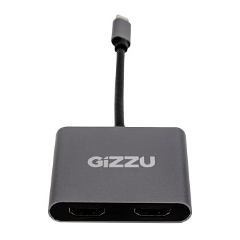 Gizzu 4-in-1 Type-c to Dual HDMI Hub