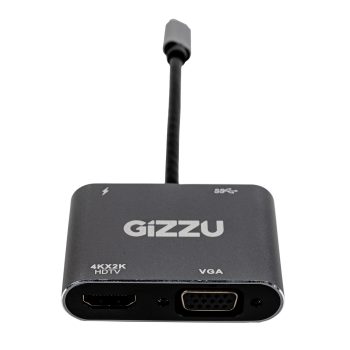 Gizzu 4-in-1 Type-c to Hdmi/vga/usb3.0 Hub