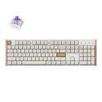 Keychron K10 He Special Edition Full-size Hot-swap Gateron Dbl-rail Nebula Switch RGB Wireless Keyboard - White (Wood + Al)