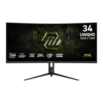 MSI Mag 342cqrf E20 34" Uwqhd 200hz Va Curved Gaming Monitor