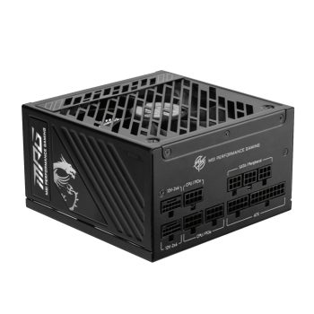 MSI Mpg A1000gs Pcie 5 80 Plus Gold Modular Power Supply