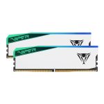 Patriot Viper Elite 5 RGB 32gb 6000mhz DDR5 Desktop Gaming Memory Kit - White