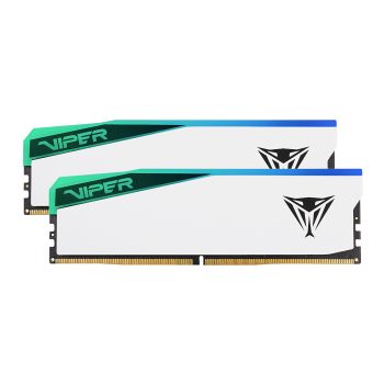 Patriot Viper Elite 5 RGB 32gb 6000mhz DDR5 Desktop Gaming Memory Kit - White