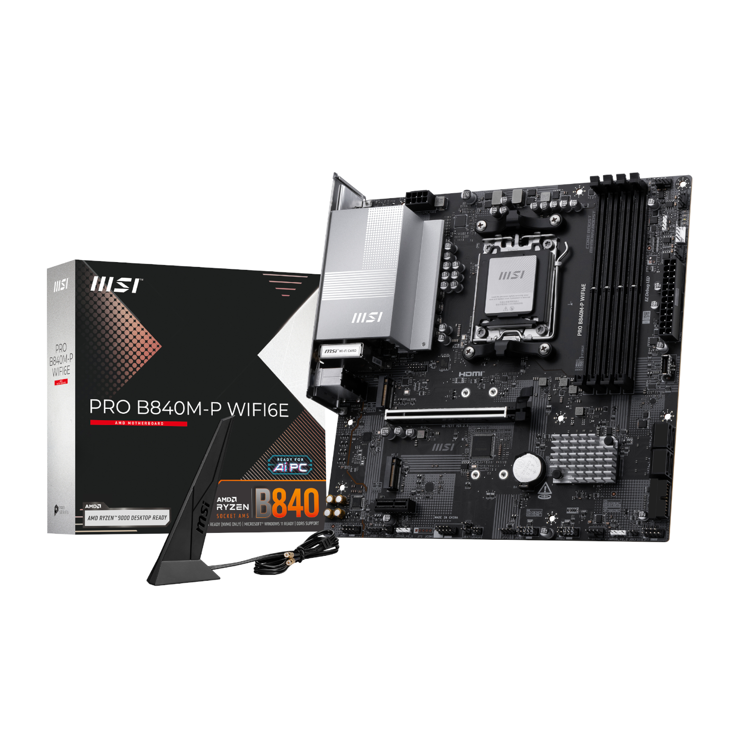 PROB840M-PWIFI6E_MSI-PRO-B840M-P-WIFI6E-AM5-mATX-Motherboard_wr_01a blank