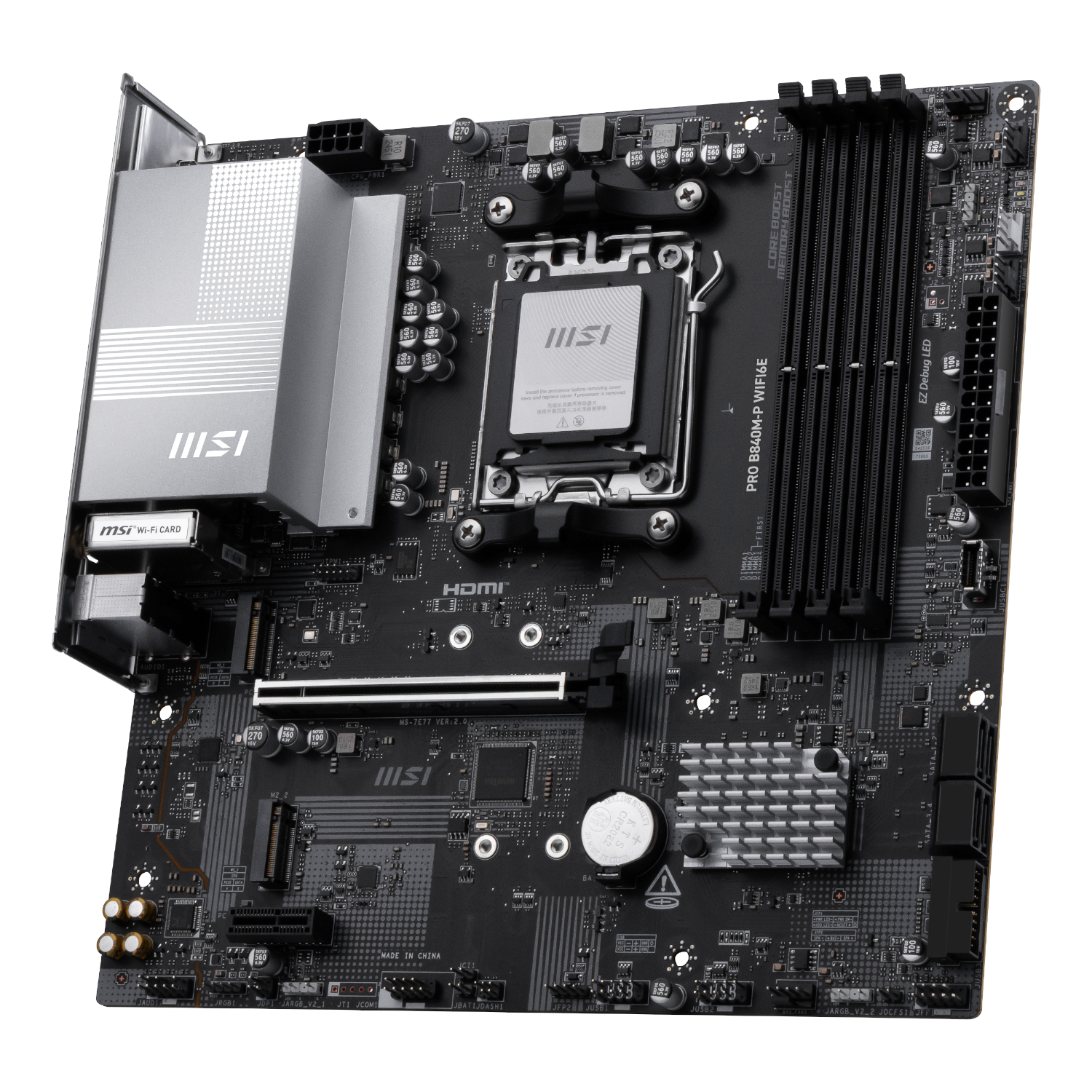 PROB840M-PWIFI6E_MSI-PRO-B840M-P-WIFI6E-AM5-mATX-Motherboard_wr_04a blank
