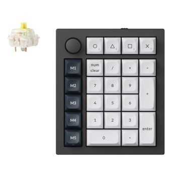 Keychron Q0 Max Qmk Gateron Jupiter Banana RGB Wireless Custom Number Pad Shell White