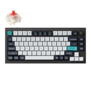 Keychron Q1 Max Qmk/via RGB Wireless Custom Mechanical Keyboard (Gateron Red Switches) - Black