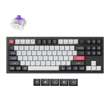 Keychron Q3 He Qmk 80% Wireless Custom Mechanical Keyboard (Nebula Switch) – Carbon Black