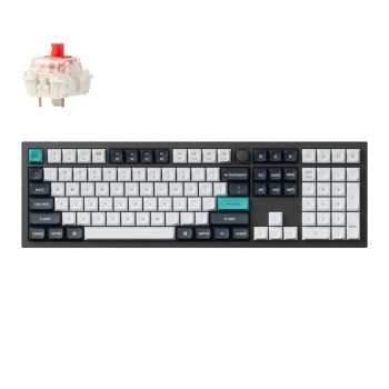 Keychron Q6 Max 100% Full Assembled Knob Red Switch Hot-swap Gateron Jupiter RGB Wireless Keyboard - Black