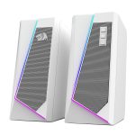 Redragon Gs20w Anvil 3w 2.0 RGB Stereo Desktop PC Speakers - White