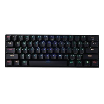 Redragon Draconic Pro Mechanical 61 Key|bluetooth 5.0|rgb 9 Colour Modes|rechargable Battery|type-c Charging Cable Gaming Keyboard - Black