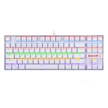 Redragon Kumara Mechanical 87 Key|rgb Backlit Gaming Keyboard - White