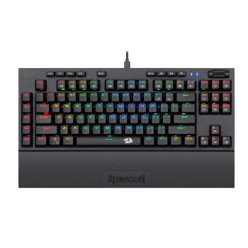 Redragon K588 RGB Pro Broadsword Tkl Mechanical Wired Gaming Keyboard - Black