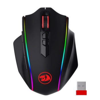 Redragon Vampire Elite Wireless 16000dpi|8 Button|ergonomic Design|p3335 Optical Sensor|type-c Cable|rgb Backlit Gaming Mouse - Black