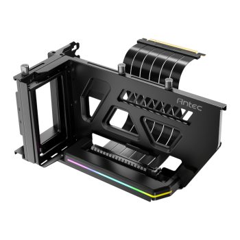 Antec Shift Argb Vertical GPU Bracket with Pcie 4.0 Riser Cable - Black
