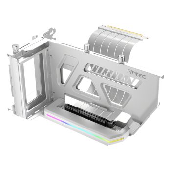 Antec Shift Argb Vertical GPU Bracket with Pcie 4.0 Riser Cable – White