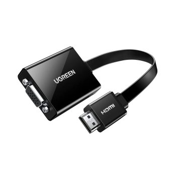 UGREEN HDMI to Vga Adapter, with 3.5mm Audio and Power Port - Black