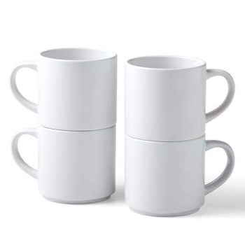 Cricut Stackable Ceramic Mug Blank, White - 10 Oz/300 Ml (4 Ct)