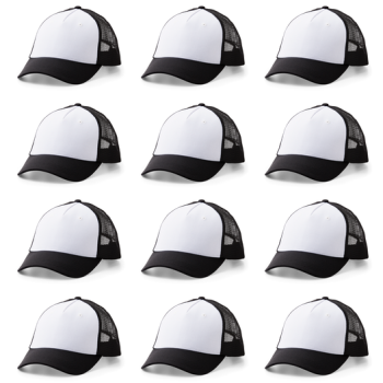 Cricut Trucker Hat, Black/white - 12ct