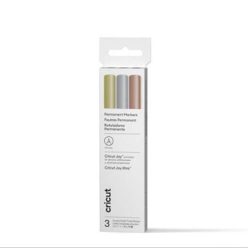 Cricut Joy Permanent Metallic Markers 1.0 Mm, Gold/silver/copper (3 Ct)