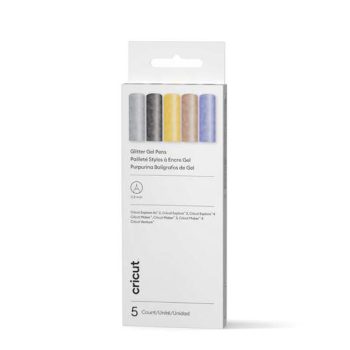 Cricut Glitter Gel Pen 0.8 Mm, Basics Sampler (5 Ct)